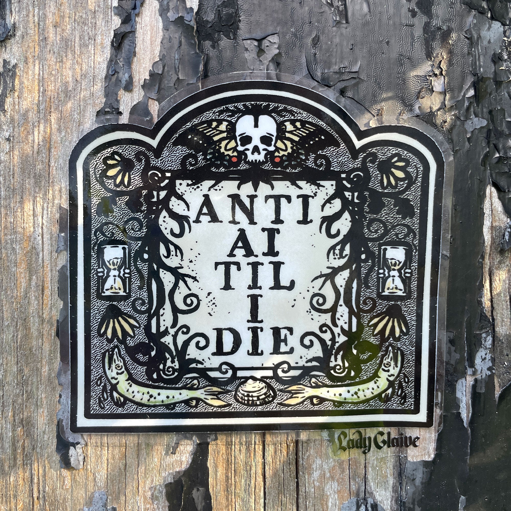 Anti AI Clear Decal Sticker