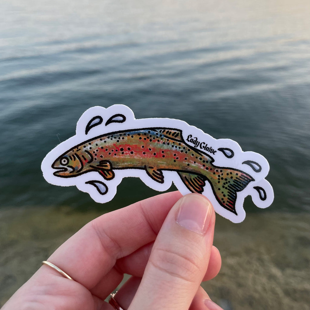 Jumping Trout Decal Sticker