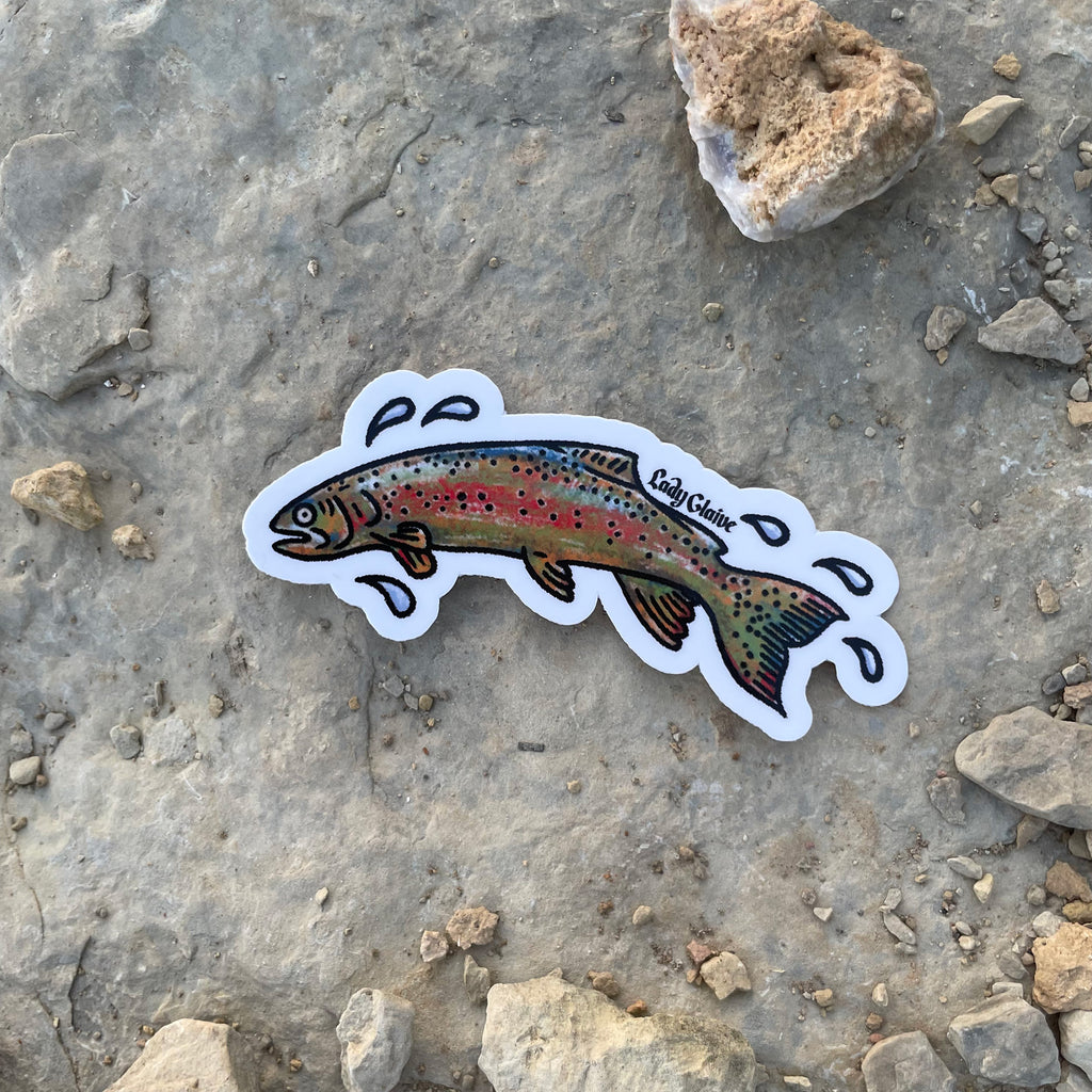Jumping Trout Decal Sticker