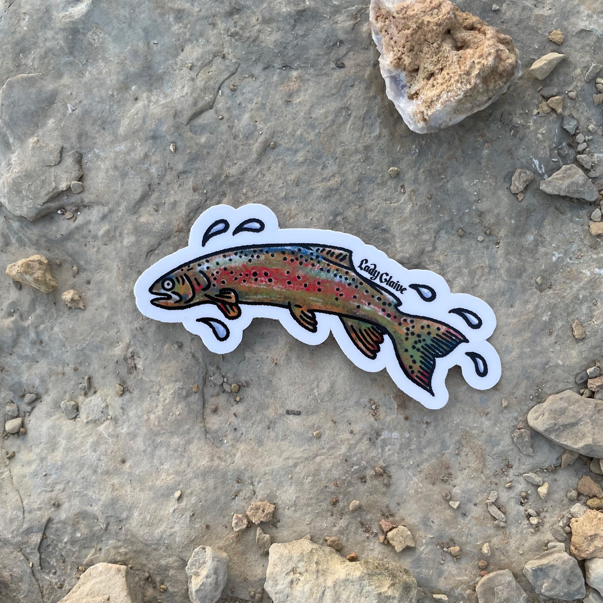 Jumping Trout Decal Sticker