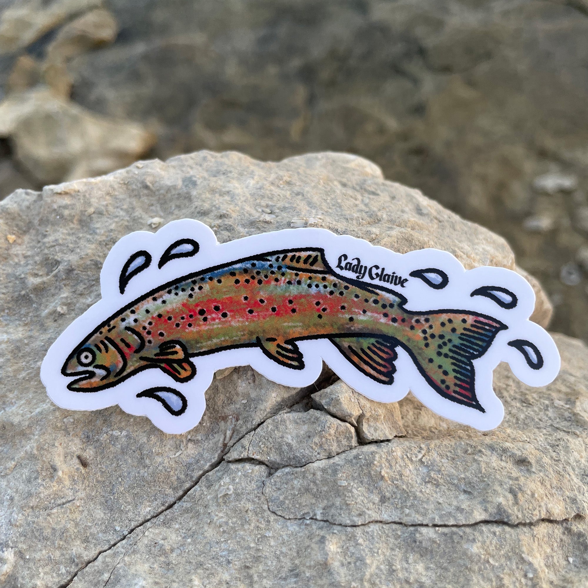 Jumping Trout Decal Sticker