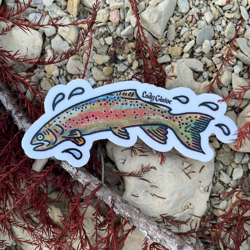 Jumping Trout Decal Sticker