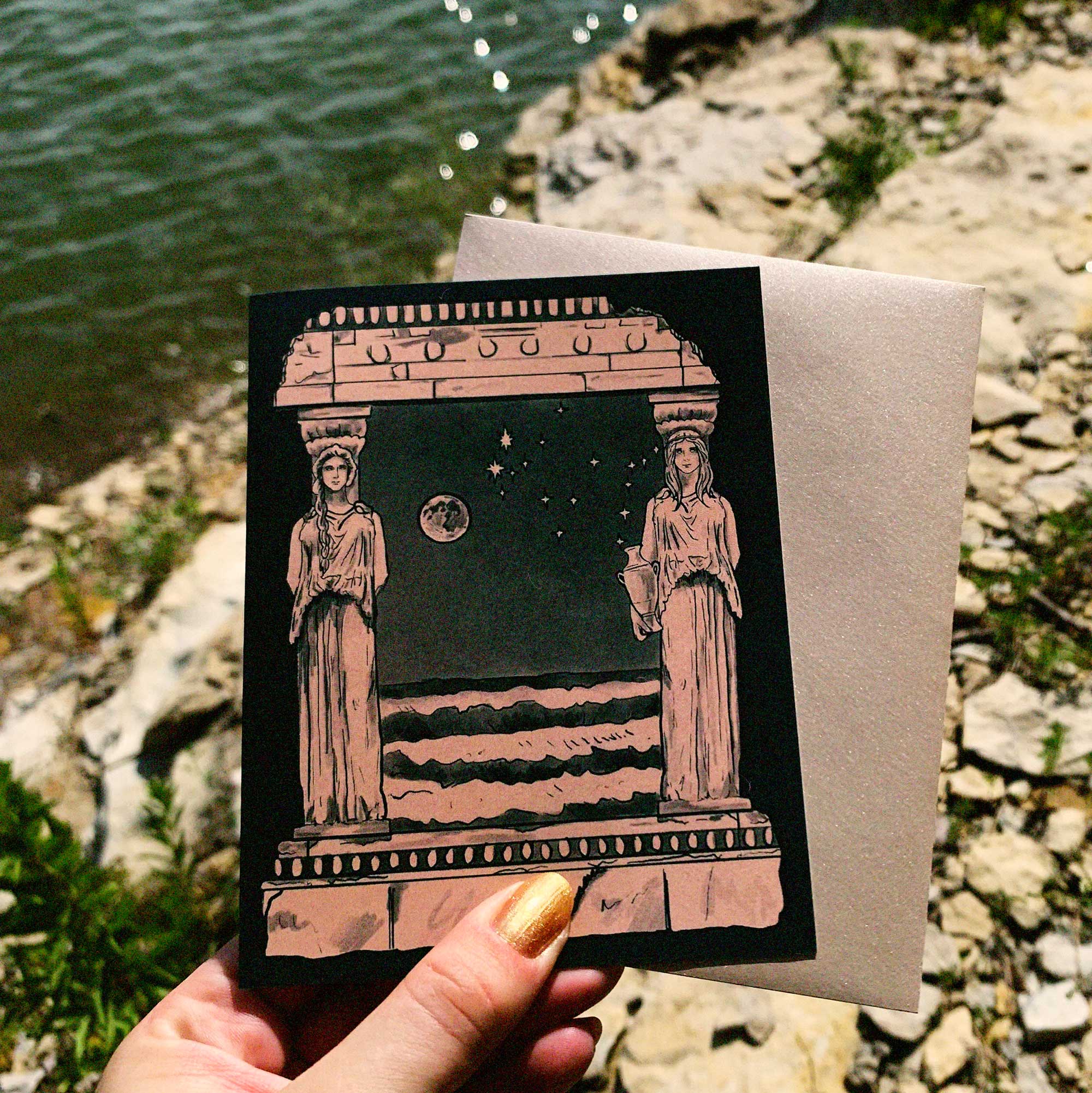 Caryatids Greeting Card