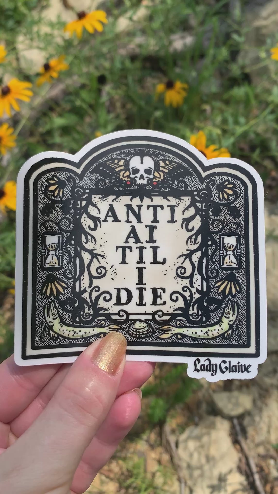 Anti AI Clear Decal Sticker